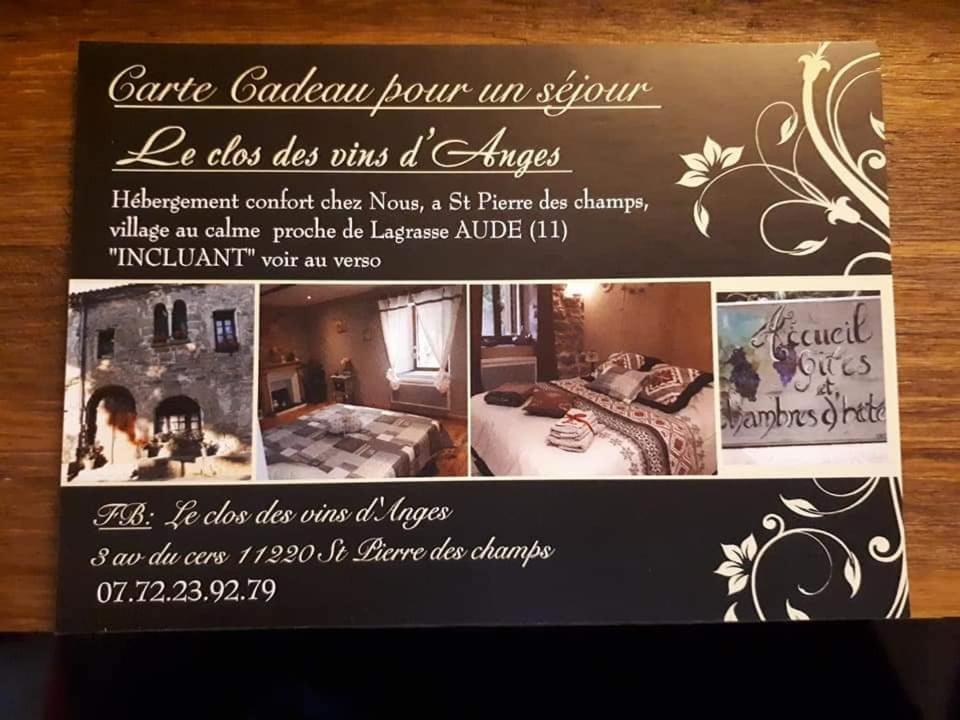 Chambre D'Hote Au Jardin Le Clos Des Vins D'Anges Saint-Pierre-des-Champs Exterior foto